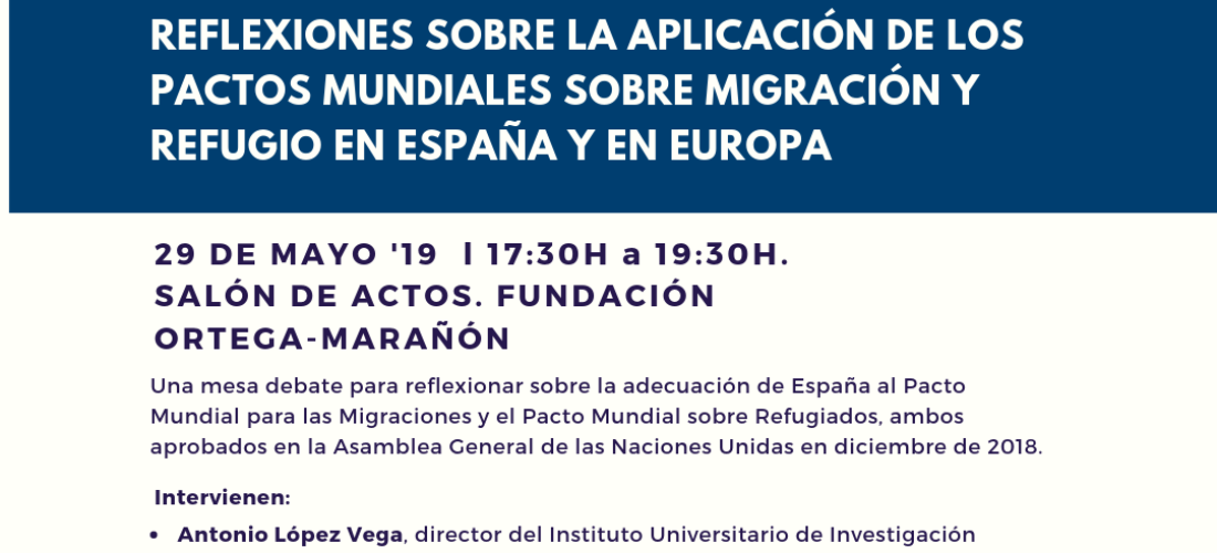 Mesa debate: Reflexiones sobre la aplicación de los pactos mundiales sobre migración y refugio en España y en Europa